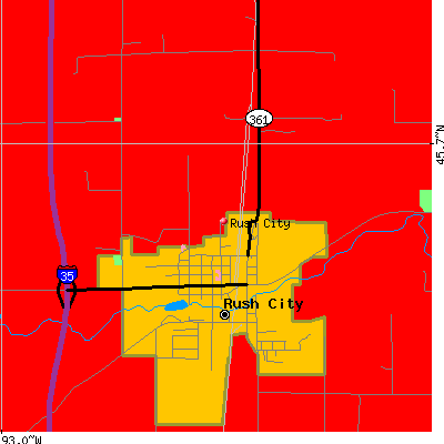 Rush City map