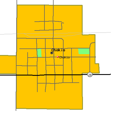 Chokio map