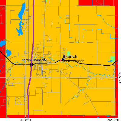North Branch map