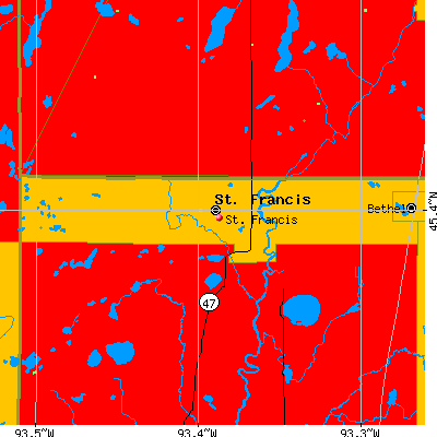 St. Francis map