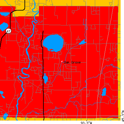 Oak Grove map
