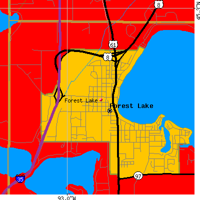 Forest Lake map