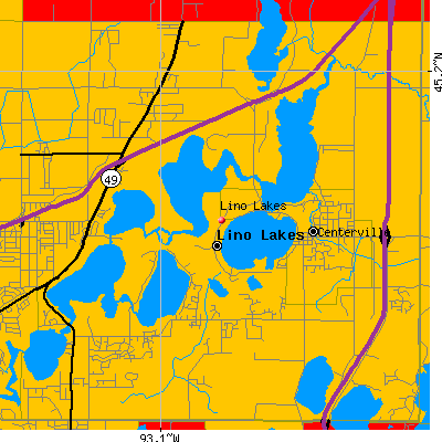 Lino Lakes map