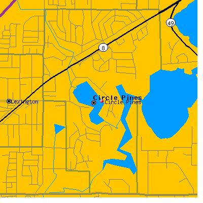 Circle Pines map