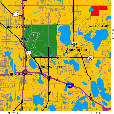 Shoreview map