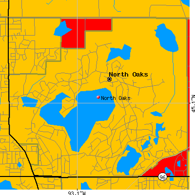 North Oaks map