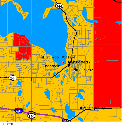 Mahtomedi map