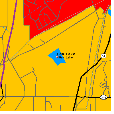 Gem Lake map