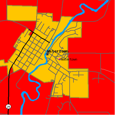 Watertown map