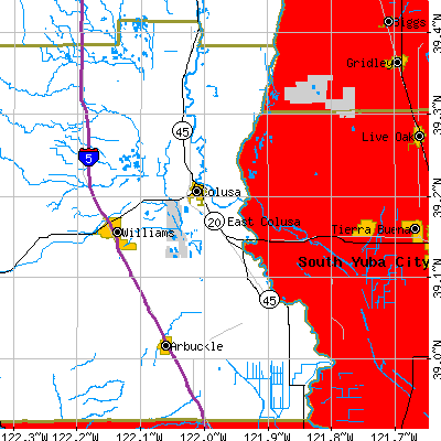 East Colusa map