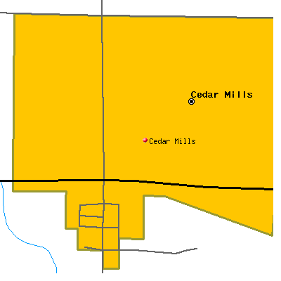 Cedar Mills map