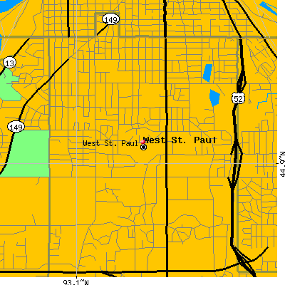 West St. Paul map
