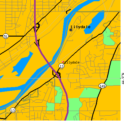 Lilydale map