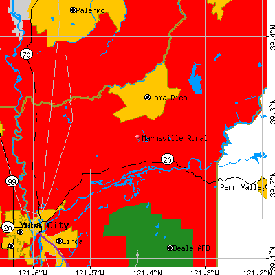 Marysville Rural map