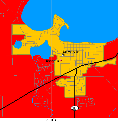 Waconia map