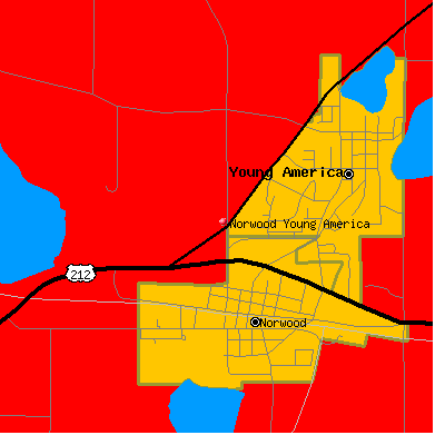 Norwood Young America map