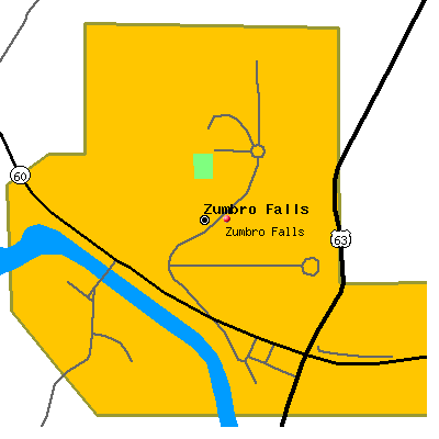 Zumbro Falls map