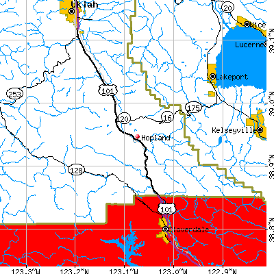 Hopland map
