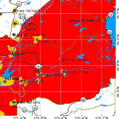 North El Dorado map