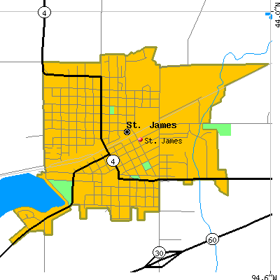 St. James map