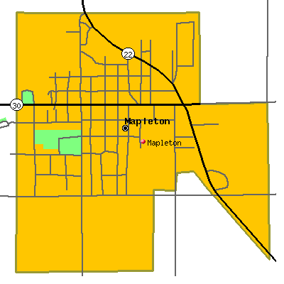Mapleton map