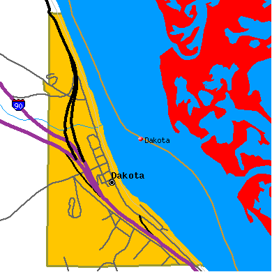 Dakota map