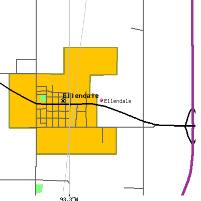 Ellendale map