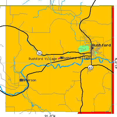 Rushford Village map