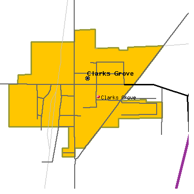 Clarks Grove map