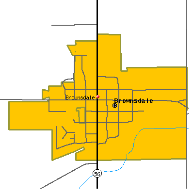 Brownsdale map