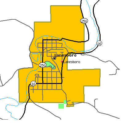 Lanesboro map