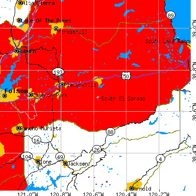 South El Dorado map