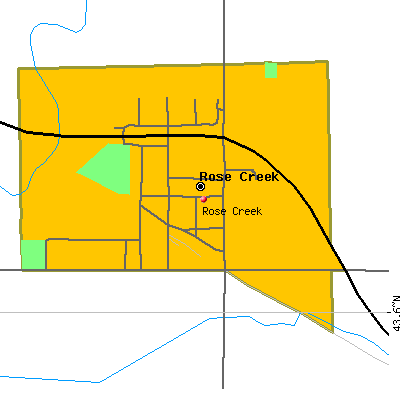Rose Creek map