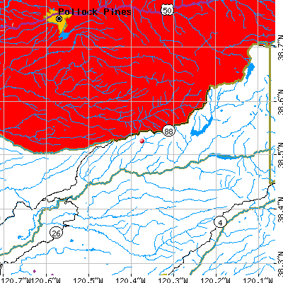 Pine Grove-Silver Lake map