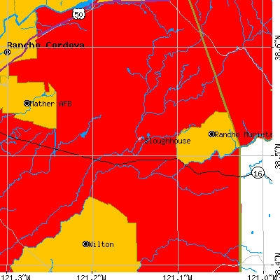 Sloughhouse map