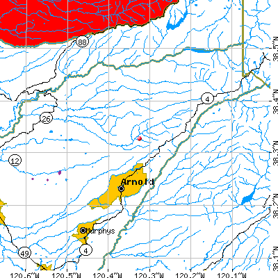 West Point-Wilseyville map