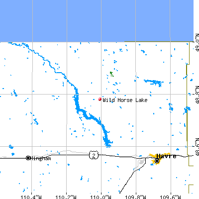 Wild Horse Lake map