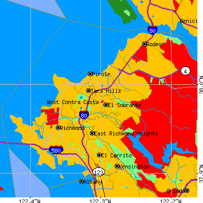 West Contra Costa map