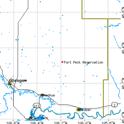 Fort Peck Reservation map