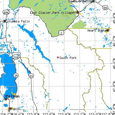 South Fork map