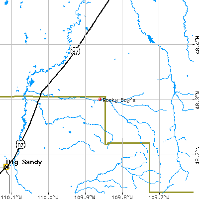 Rocky Boy's map