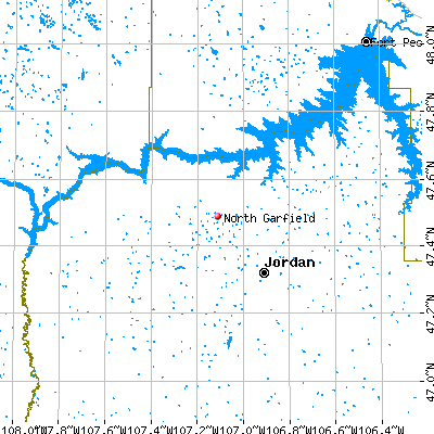 North Garfield map