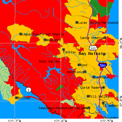 Ross Valley map