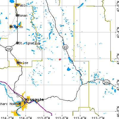 Seeley Lake-Blackfoot Valley map