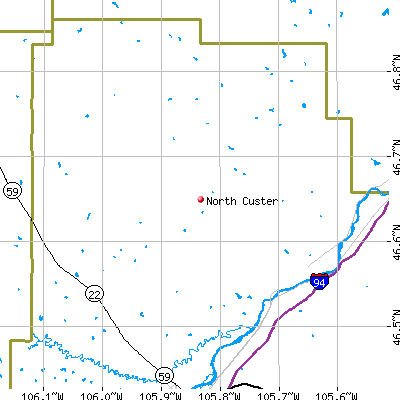 North Custer map