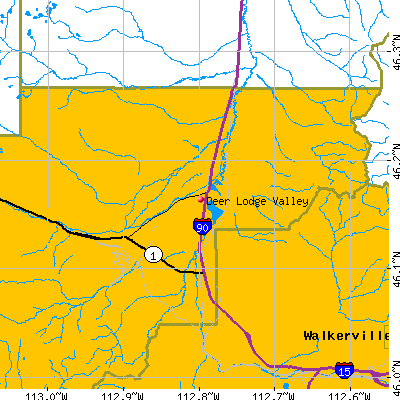 Deer Lodge Valley map