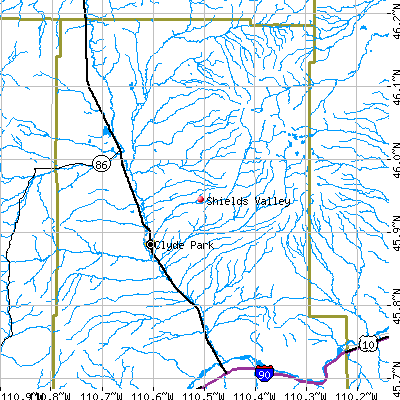 Shields Valley map
