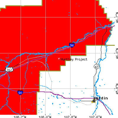 Huntley Project map