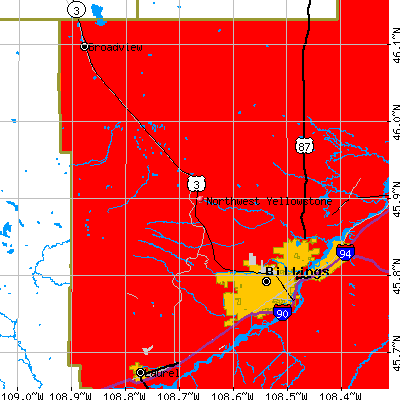 Northwest Yellowstone map