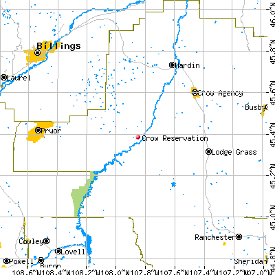 Crow Reservation map